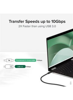 Plugable Windows Transfer Cable 6.6ft (2m), Thunderbolt 10Gbps, Bundled with Bravura Software for Windows PC to PC Migration - Unlimited Uses. Works Between Thunderbolt 3/4, USB4 PCs  - Image 3