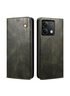 erorex Case For Xiaomi Redmi 13C 5G Global Oil Wax Crazy Horse Texture Leather Phone Case  - Image 1