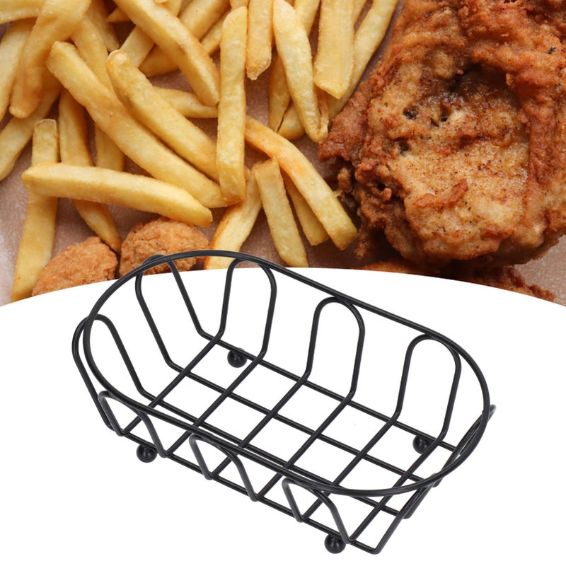 Stainless Steel French Fry Holder Food Grade Safe Fashionable Fries Basket for Snacks Baked Food - Image 3