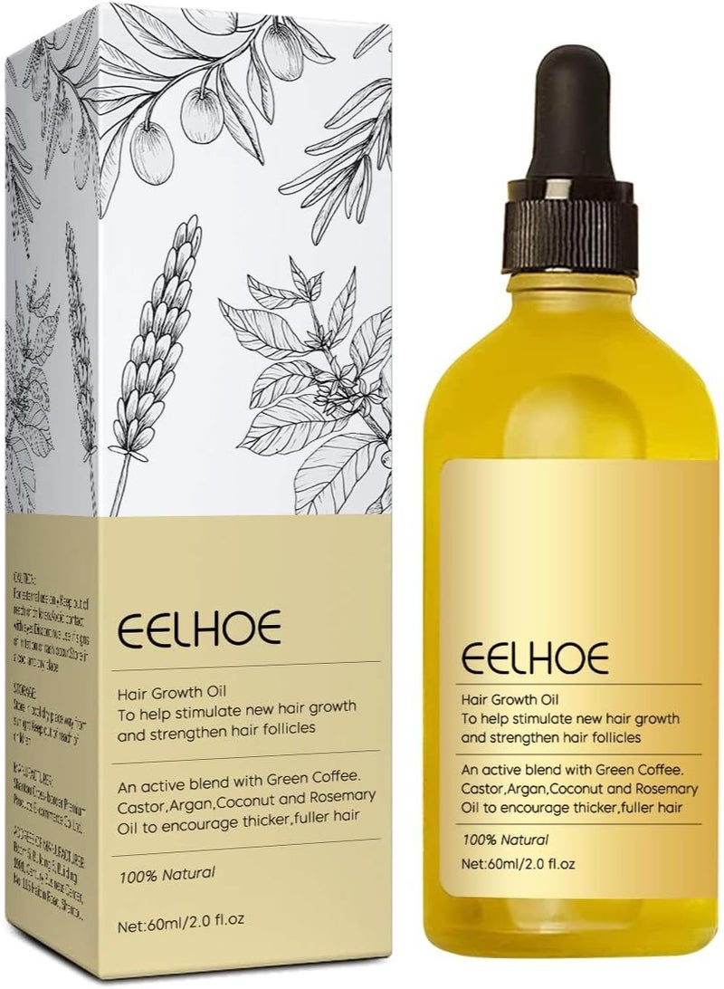EELHOE Hair Growth Oil, Organic Rosemary Oil for Hair Growth, EELHOE Natural Hair Growth Oil for Improves Dry Damaged Hair and Growth Thin Hair - Image 1