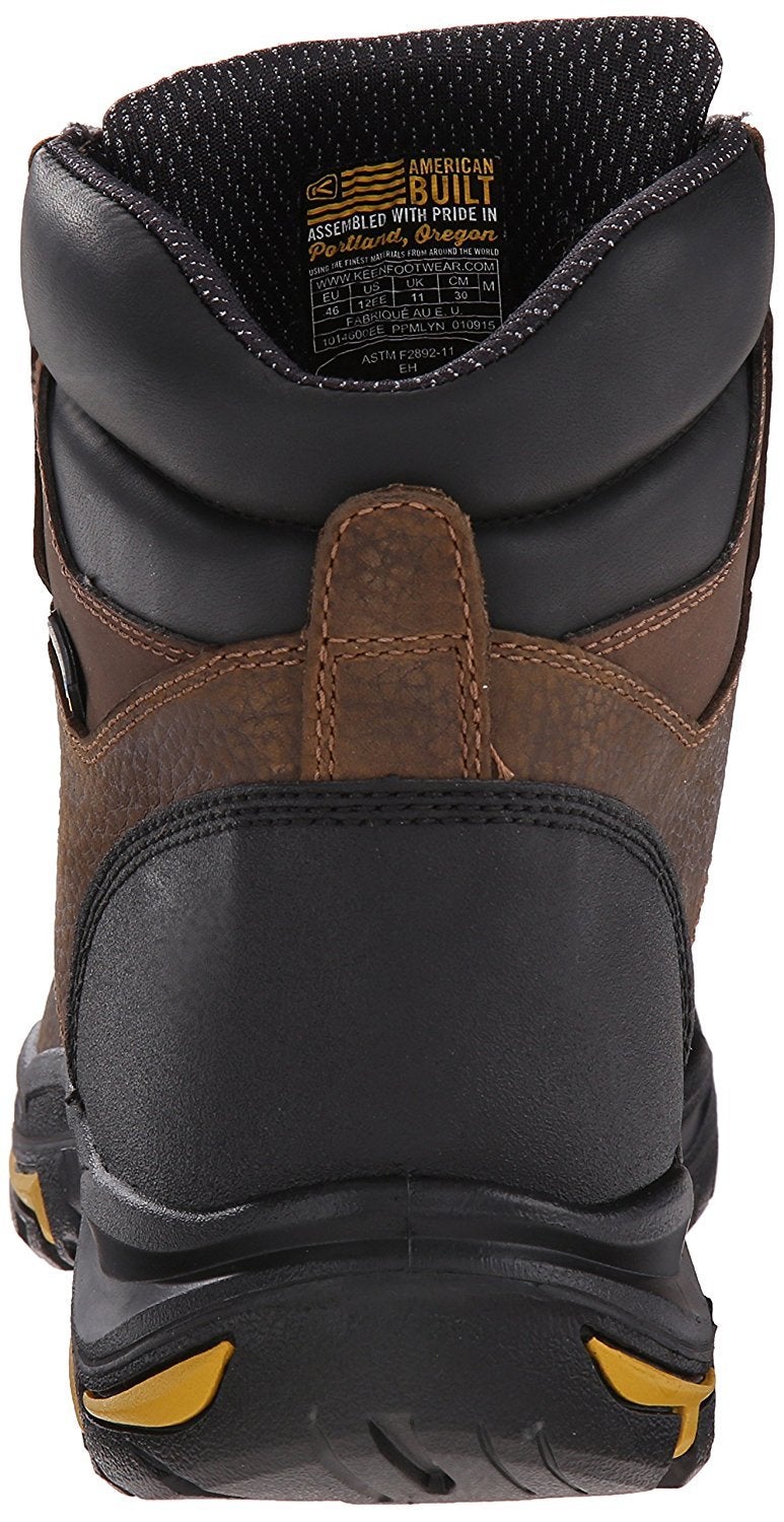 KEEN Utility Men's MT Vernon 6" Soft Toe Waterproof Work Boots, Cascade Brown, 13 US - Image 3