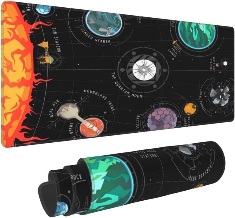 Keebik Gaming Mouse Pad, Outer Wilds System Mouse Pad Large Extended Computer Mouse Mat Keyboard Full Desk Mousepad for Gaming, Office, Home 11.8x31.5 Inch - Image 1