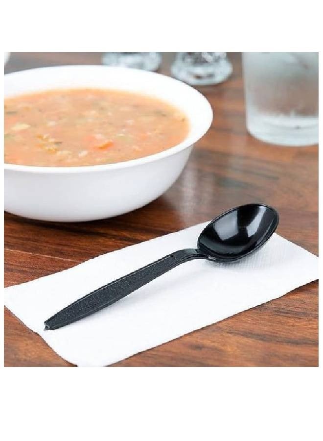 ملعقة بلاستيكية شديدة التحمل للاستعمال مرة واحدة، 50 قطعة - Image 3