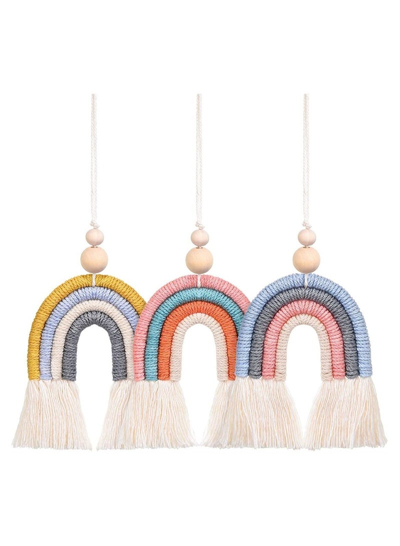 Y&D Car Charm, SYOSI 3 Pcs Boho Cute Air Fresheners Essential Oil Diffuser Handmade Hanging Accessories Decor for Interior - Image 1