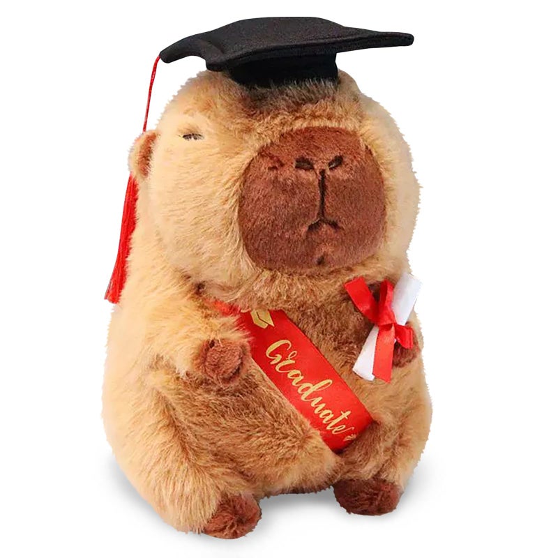 CHDBLOCK Graduation Capybara Plush Gift Set Include Stuffed Animal Capybara with Gown Cap with Graduation Gift for Him HerBrown - Image 2