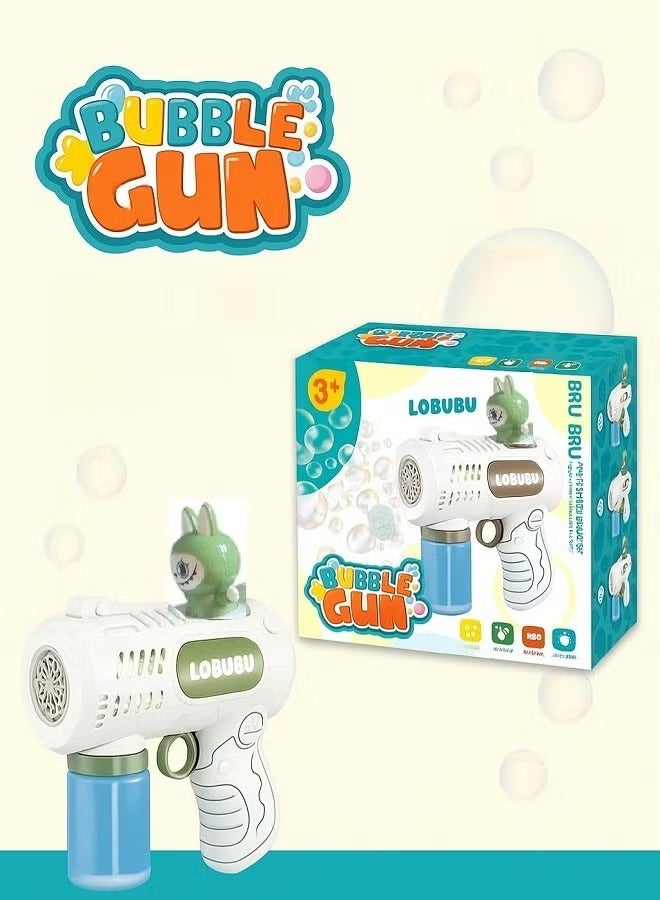 Electric Multi-Nozzle Bubble Gun - Colorful Bubble Blower for Kids Indoor Outdoor (3000 per minute)