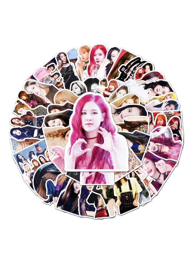 52-Piece Girl Group Members Premium Waterproof Vinyl Stickers Set  - Image 2