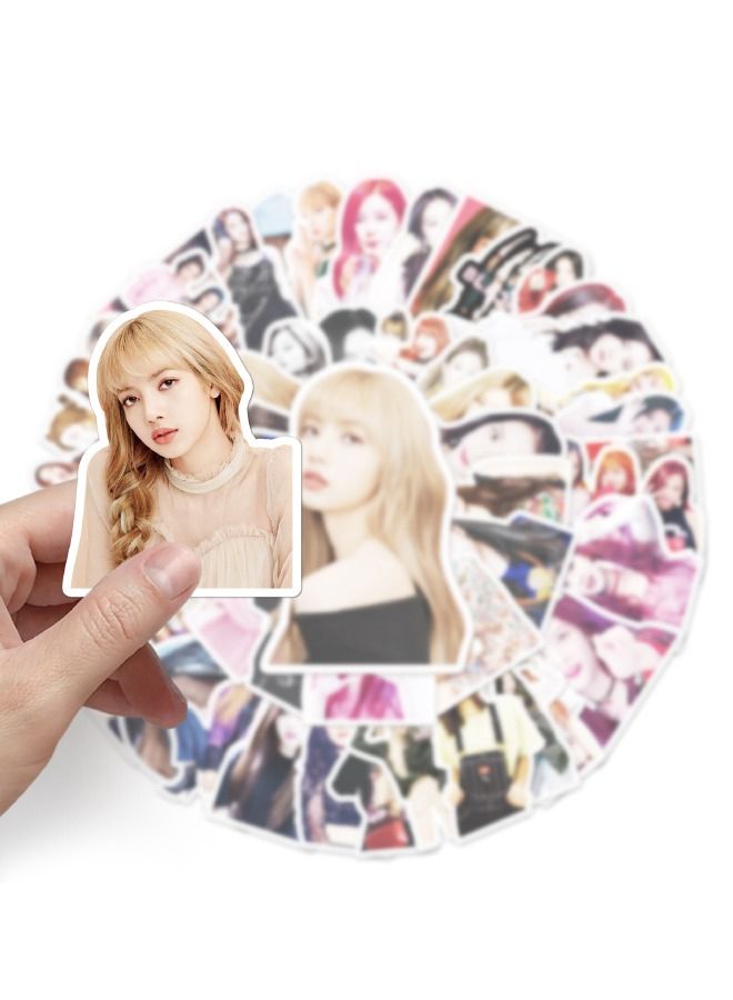52-Piece Girl Group Members Premium Waterproof Vinyl Stickers Set  - Image 5