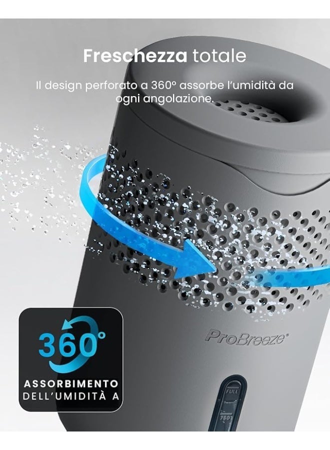 برو_بريز مزيل رطوبة Osmo، جهاز هادئ وقابل لإعادة التعبئة لامتصاص الرطوبة في حالات الرطوبة والتكثف داخل المنزل وغرفة النوم وخزانة الملابس والسيارة، يساعد على إزالة العفن، يأتي مع قرص واحد، ولا يحتاج إلى كهرباء، مصمم بفخر في المملكة المتحدة. - Image 5