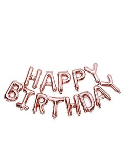 Brain Giggles Brain Giggles Happy Birthday Foil Balloon Rose Gold  - Image 1