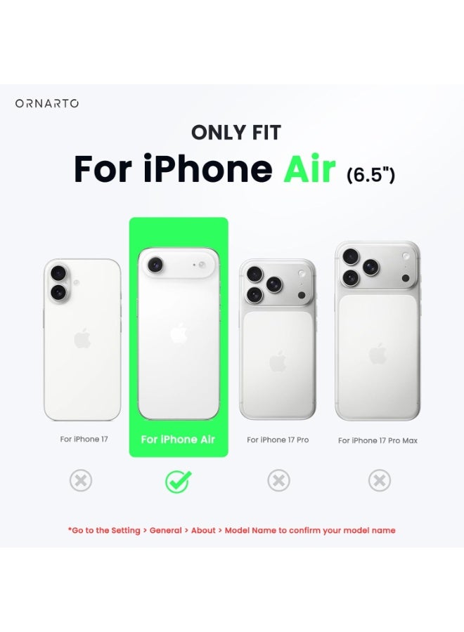 جراب لهاتف iPhone 17 Air مصنوع من جل السيليكون السائل الناعم مع حماية كاملة للجسم ومقاومة للصدمات وغطاء بلمسة نهائية غير لامعة وبطانة ناعمة من الألياف الدقيقة وغطاء خلفي رفيع لهاتف iPhone 17 Air - Image 4