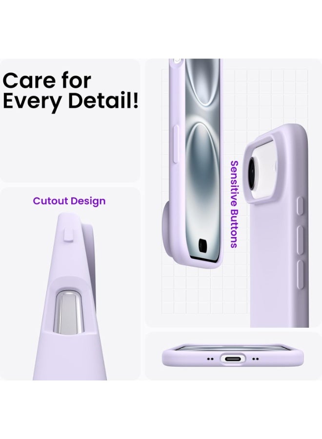جراب لهاتف iPhone 17 Air مصنوع من جل السيليكون السائل الناعم مع حماية كاملة للجسم ومقاومة للصدمات وغطاء بلمسة نهائية غير لامعة وبطانة ناعمة من الألياف الدقيقة وغطاء خلفي رفيع لهاتف iPhone 17 Air - Image 2