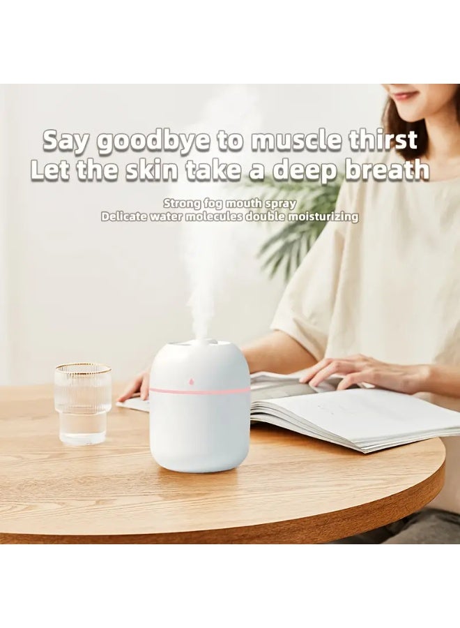 مرطب هواء محمول صغير يعمل بمنفذ USB مع ناشر للزيوت العطرية – سعة 220 مل، وضعان للضباب، تشغيل هادئ، ضوء LED ليلي، معطر هواء مدمج للسيارة أو غرفة النوم أو المكتب أو السفر، هدية مثالية لترطيب البشرة وتحسين المزاج - Image 4