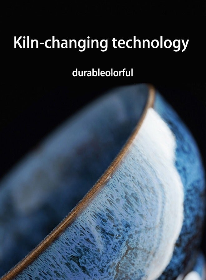 XiuWoo 6 Piece Ceramic Tea Cup gift set,Double Walled Espresso V60 Coffee Cups Porcelain Tea Cup Set, Chinese kung fu tea set, Japanese style tea cup, yerba mate tea set, ceramic mate cup set,6 Colors(Nice Packaging, Used as Gift) - Image 3