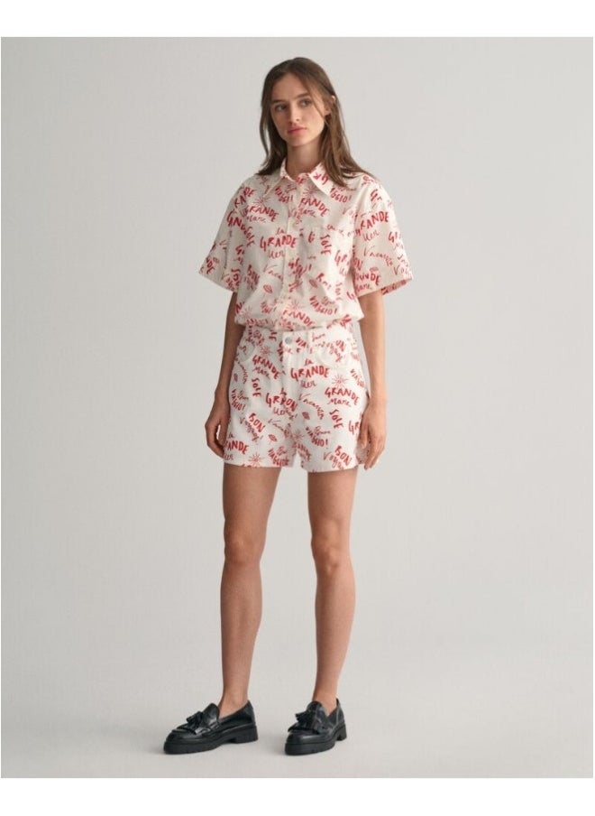 GANT - Gant Text Print Shorts - Image 1