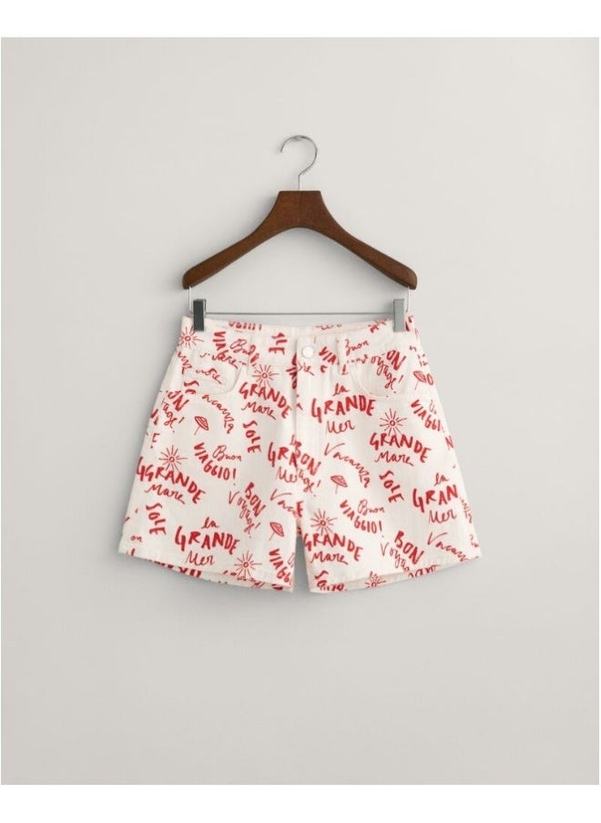 GANT - Gant Text Print Shorts - Image 1