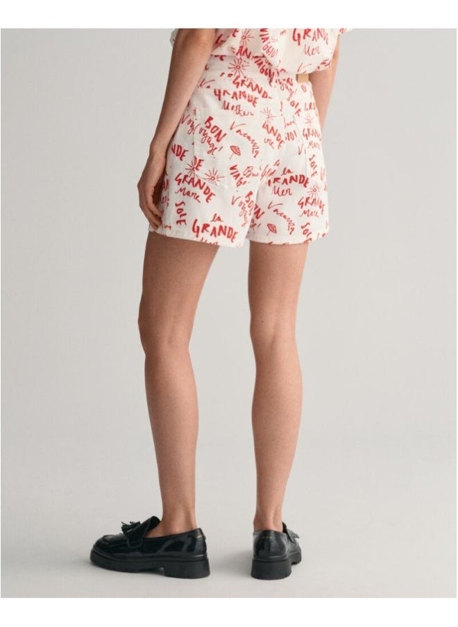 GANT - Gant Text Print Shorts - Image 1