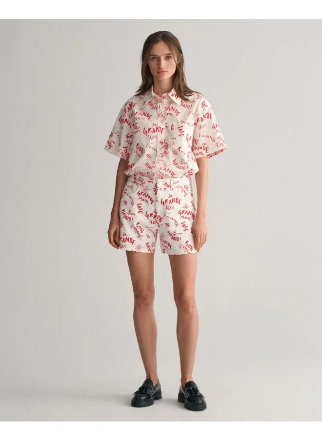 GANT Gant Text Print Shorts