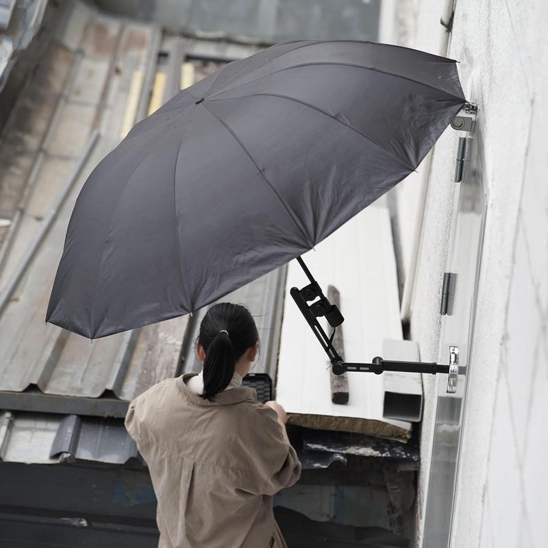 mucol مظلة HVAC مع قاعدة مغناطيسية، دوران ثنائي المحور 360 درجة، حامل مغناطيسي كبير الحجم وتعديل الارتفاع، ابق جافًا وباردًا للعمل في الهواء الطلق (52 بوصة، أسود) - Image 5
