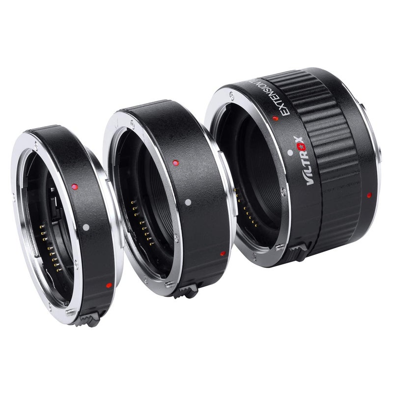 VILTROX DG-C Auto-Focus Macro Lens Extension Tube Set (12mm, 20mm, 36mm Length) for Canon EF/EF-S Mount Lenses n DSLR Camera 5D2 5D3 5D4 6D 7D 70D 80D 700D 760D 1300D T7 T6i T5i - Image 1