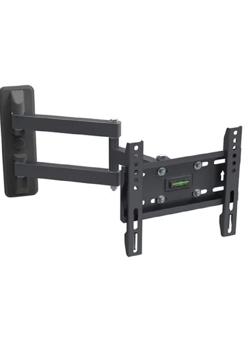 Skill Tech Full Motion Swivel TV Wall Bracket for 14 to 43 inch TVs - Articulating Dual Arm Extension with Tilt, Swivel, Rotation | Max VESA 200x200, 44 lbs Capacity, Low Profile Design, and Cable Management for Bedrooms, Kitchens, and Small Spaces (Black) - Image 1