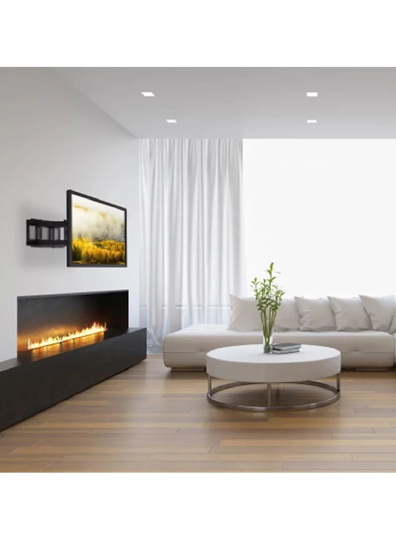 Skill Tech Full Motion Swivel TV Wall Bracket for 14 to 43 inch TVs - Articulating Dual Arm Extension with Tilt, Swivel, Rotation | Max VESA 200x200, 44 lbs Capacity, Low Profile Design, and Cable Management for Bedrooms, Kitchens, and Small Spaces (Black) - Image 3