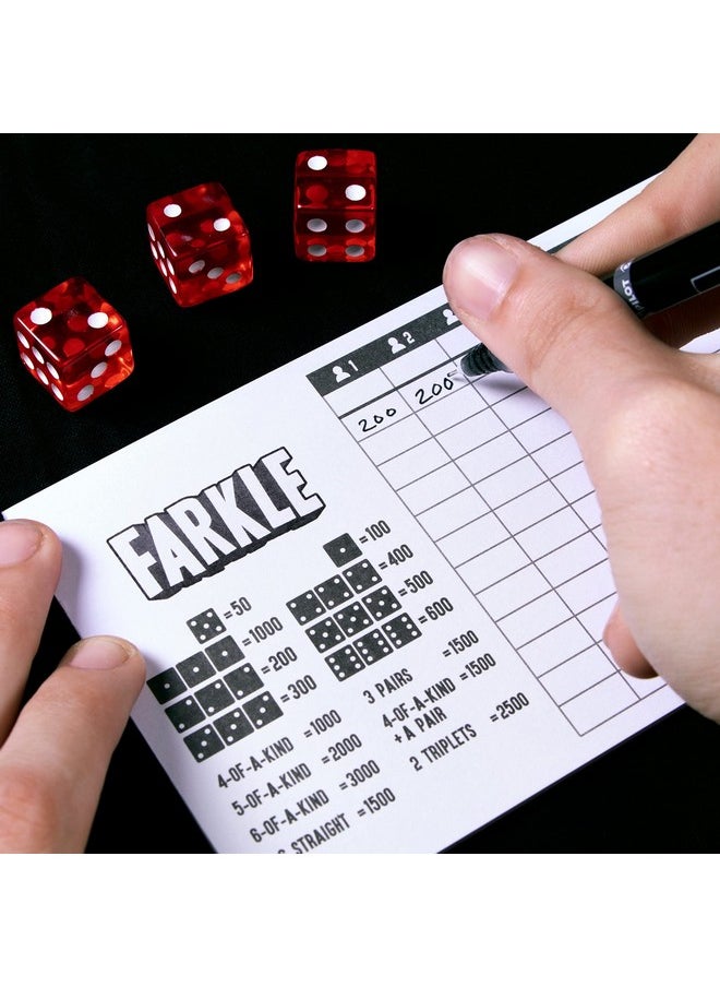 Brybelly - Farkle Scorecards - Set Of 75 Replacement Score Sheets For Farkle Dice Games For Up To 8 Players - Image 1