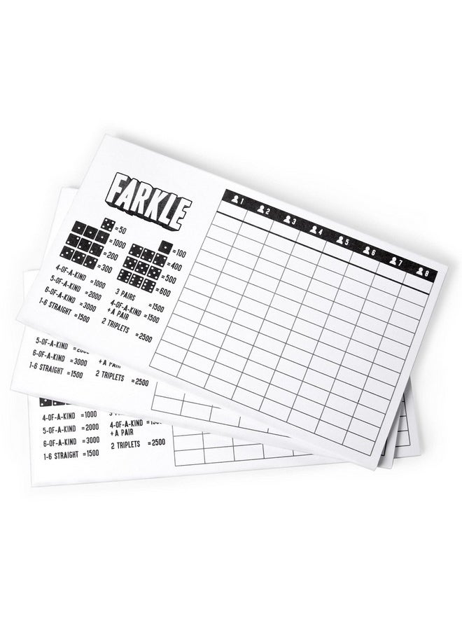 Brybelly - Farkle Scorecards - Set Of 75 Replacement Score Sheets For Farkle Dice Games For Up To 8 Players - Image 1