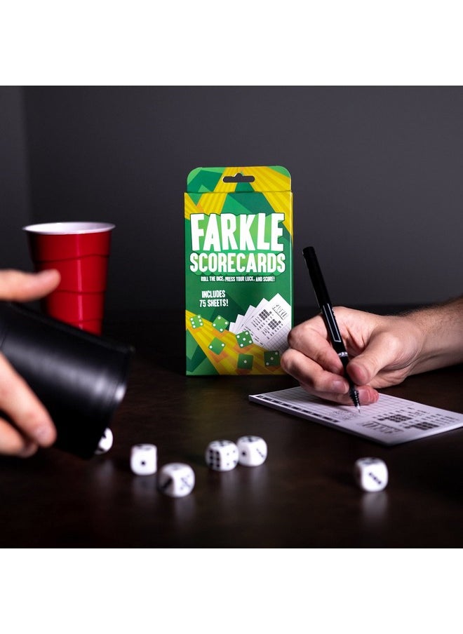 Brybelly - Farkle Scorecards - Set Of 75 Replacement Score Sheets For Farkle Dice Games For Up To 8 Players - Image 1