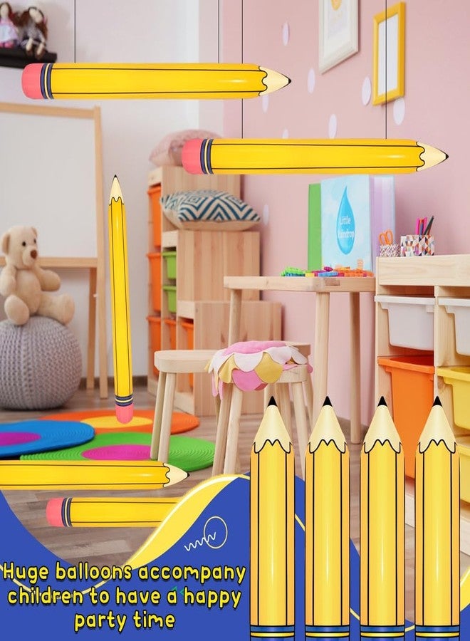 Denylo pro 4 Pieces 44 Inch Giant Inflatable Pencils Balloon Back to School Dimensional Pencils Balloon Graduation Party Decoration for Back to School Classroom Garden Room Birthday Party Decorations - Image 5