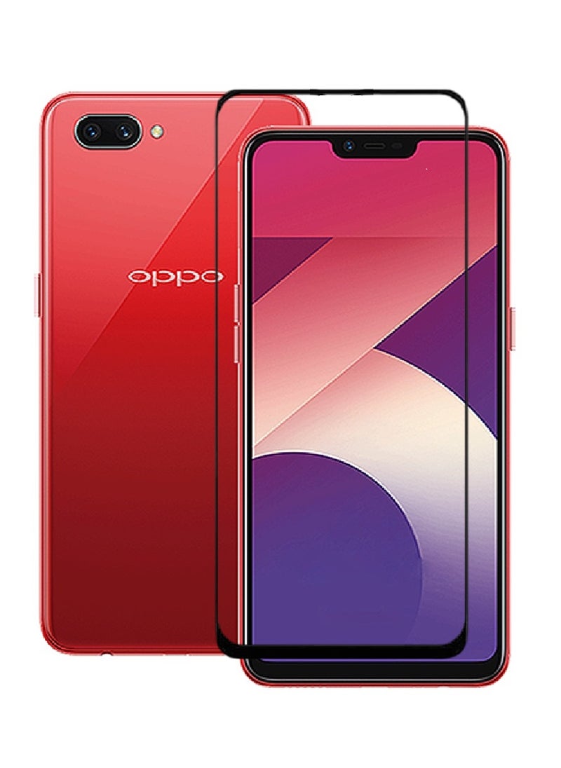 AINA Tempered Glass Screen Protector 5D Designed For Oppo A3s Full Glue Edge to Edge Full Screen Coverage And Bubble Free - Image 1