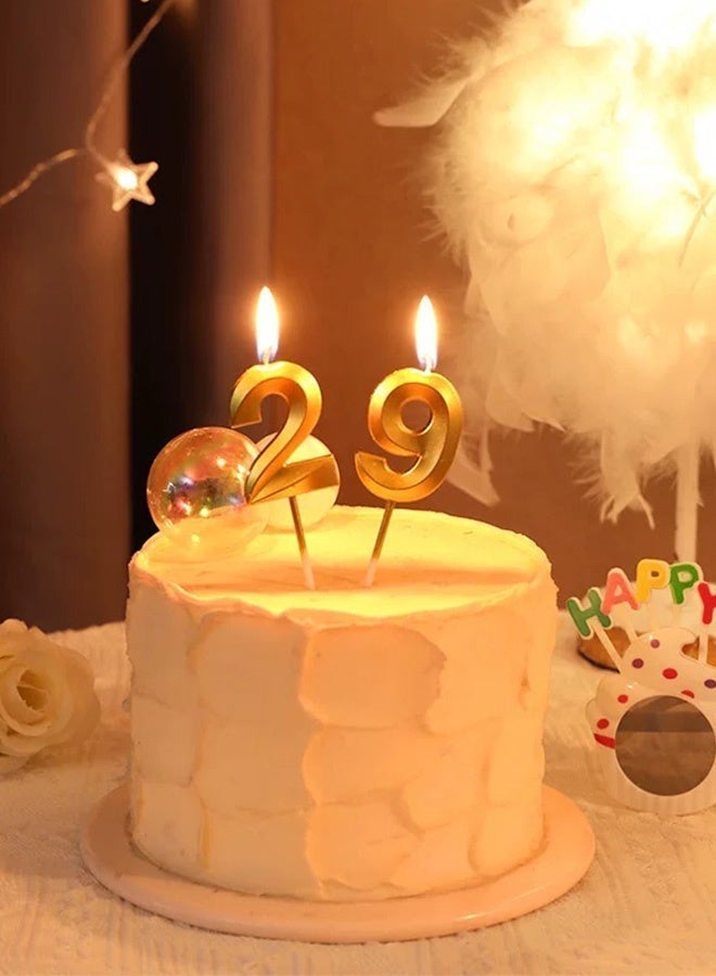 سوفي شمعة عيد ميلاد ذهبية فاخرة من Ssovi، رقم 6، زينة كعكة ثلاثية الأبعاد معدنية بدون دخان للأطفال والكبار، وحفلات الذكرى السنوية والمناسبات الخاصة - Image 5
