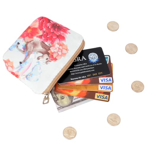 ARRIZO Women and Girls Cute Fashion Coin Purse Wallet Bag Change Pouch Key Holder (White Horse) - Image 5