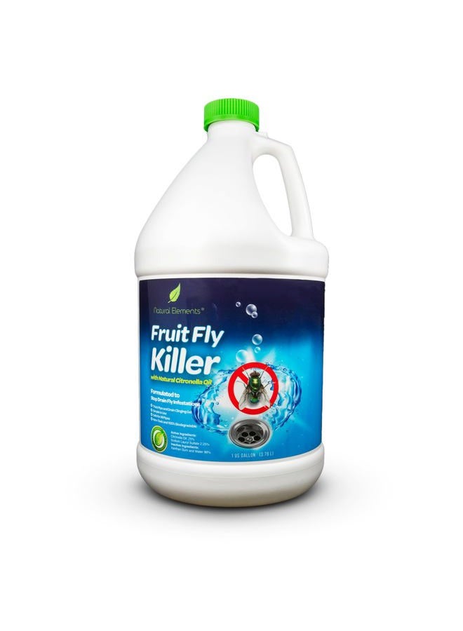 Natural Elements Fruit Fly Killer | Drain Flies, Gnats, Flying Ants | Home & Commercial Use | Non-Toxic Gel Formula | 1 Gallon | 128 Fl Oz - Image 1