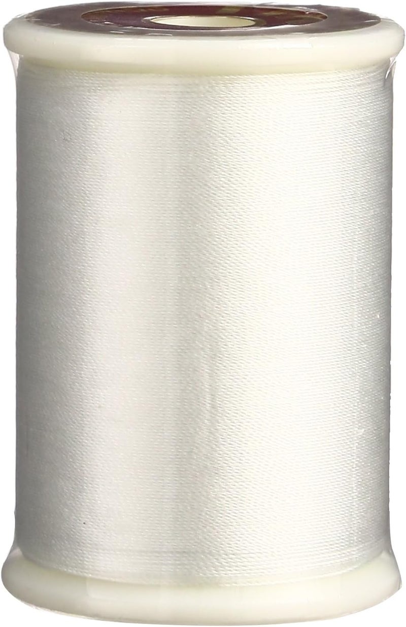 Tire Silk #50 3-Ply 50-Weight High Sheen Silk Embroidery Quilting Sewing Thread - 109 Yard Spool (#401 Snow White)