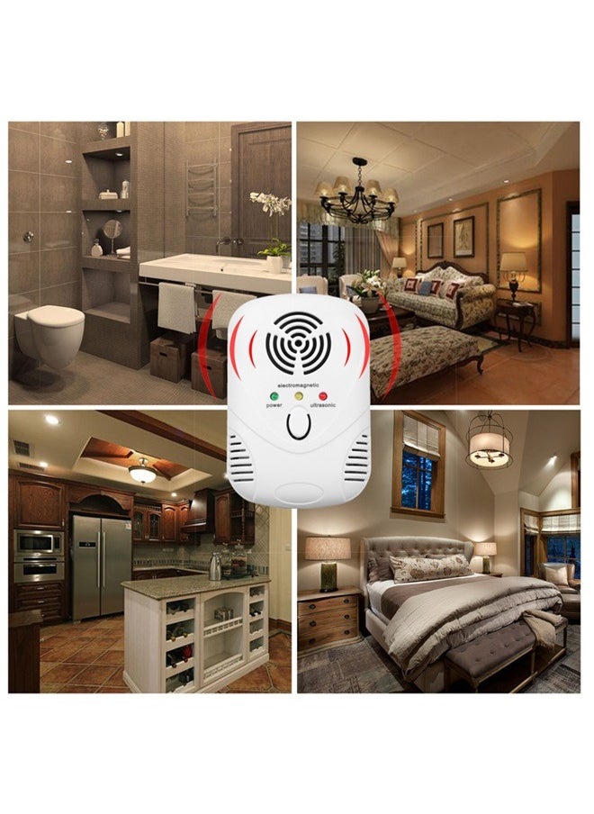 yongsheng Electronic Ultrasonic Mouse Cockroach Trap Repellent White Plug in for Home,Bedroom,RV（European standard plug）  - Image 4