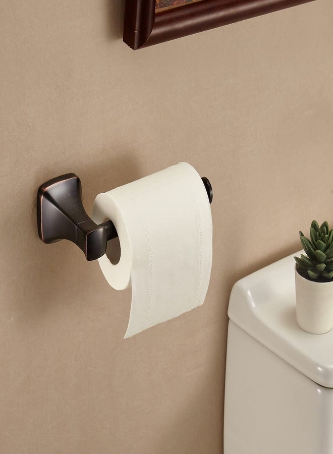 KOCUUY Bronze Toilet Paper Holder, Oil Rubbed Bronze Toilet Tissue Holder Bathroom, Bath Toilet Paper Roll Holder Antique Farmhouse Rustic Wall Mounted ORB - Image 2