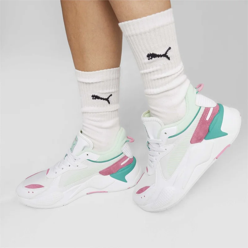 PUMA Women's White-Fresh Mint Rs-X Retro Resort Wns White Women's Casual Sports Shoes