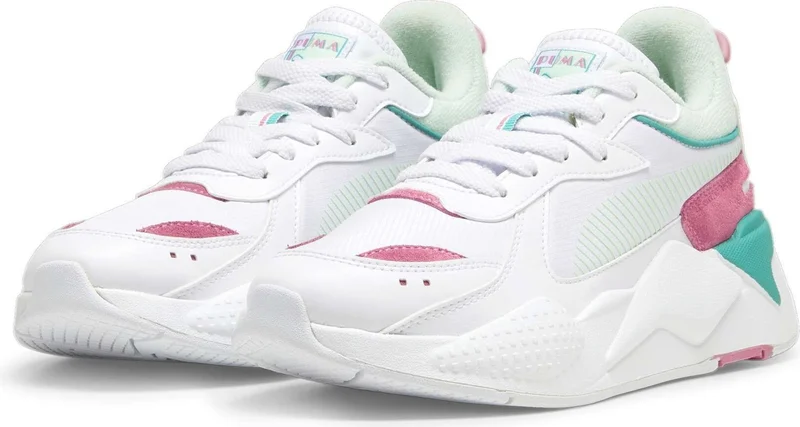 PUMA Women's White-Fresh Mint Rs-X Retro Resort Wns White Women's Casual Sports Shoes
