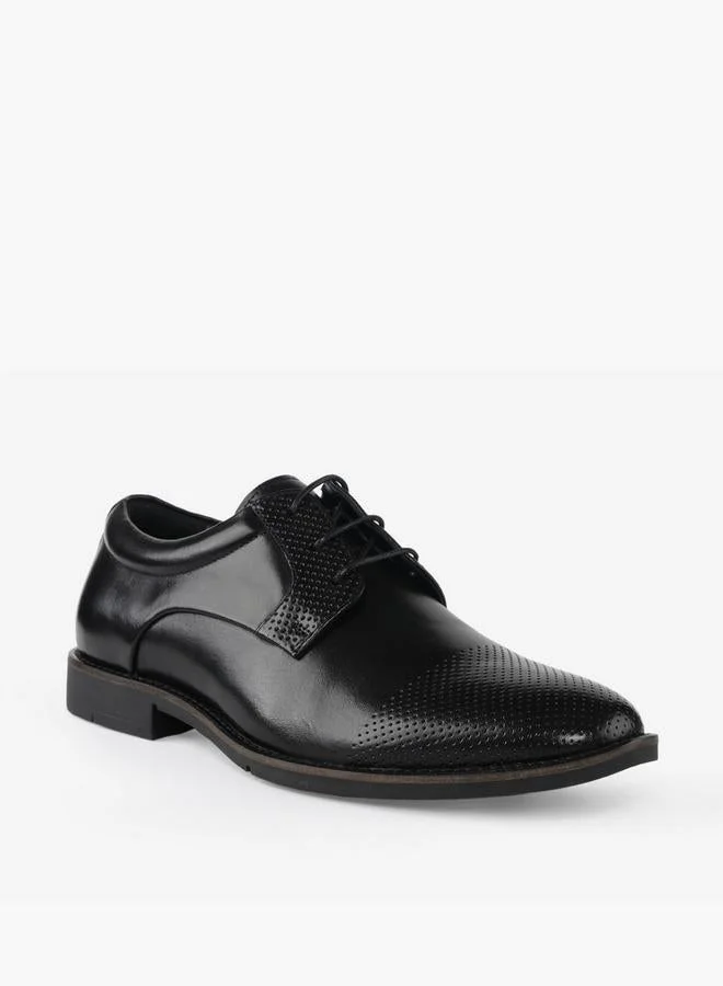 دوتشيني Men Leather Lace-Up Derby Shoes
