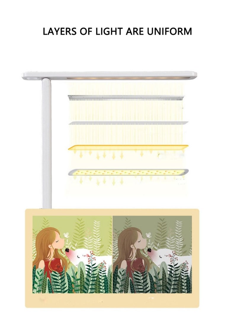 Arabest - LED Chargeable Table Lamp 3 Color Stepless Dimmable Touch Foldable Reading Eye Protection Night Light - Image 1