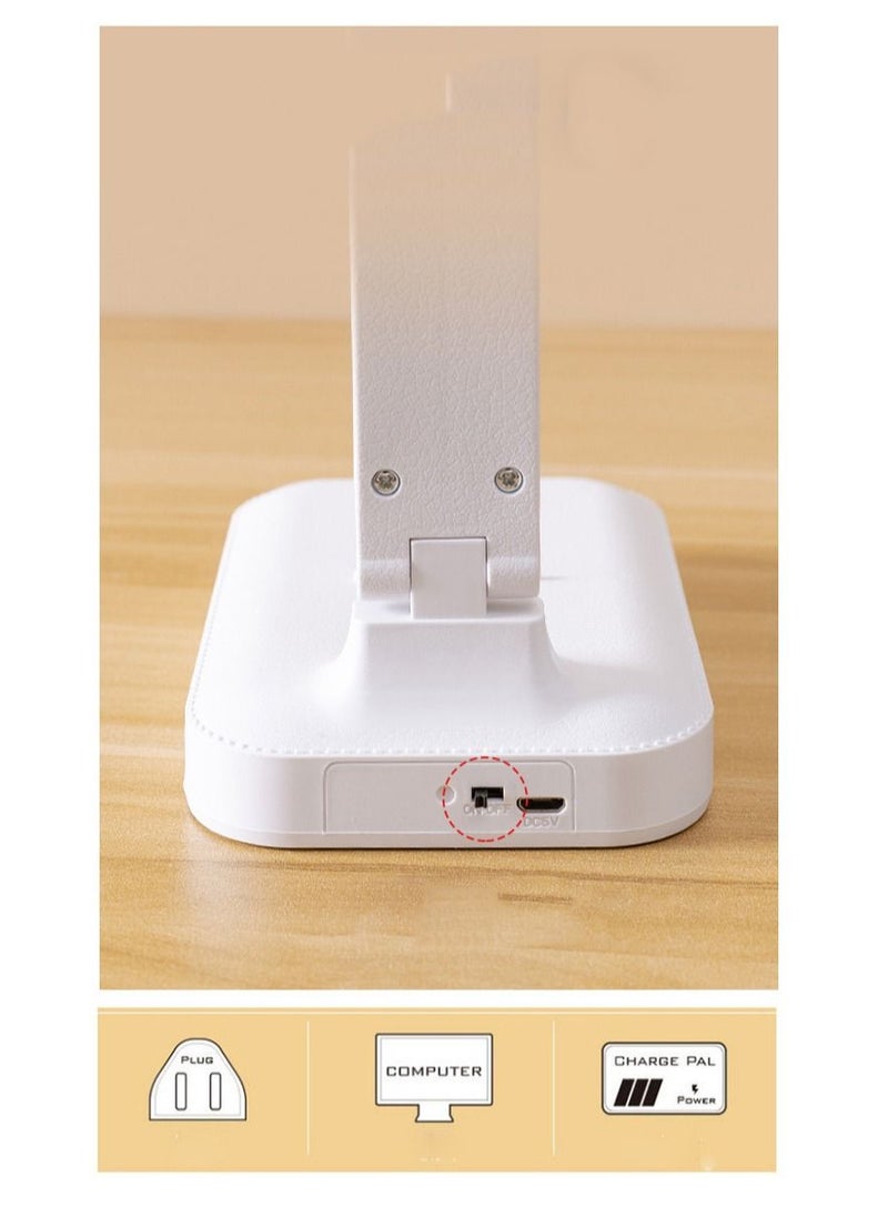 Arabest - LED Chargeable Table Lamp 3 Color Stepless Dimmable Touch Foldable Reading Eye Protection Night Light - Image 1