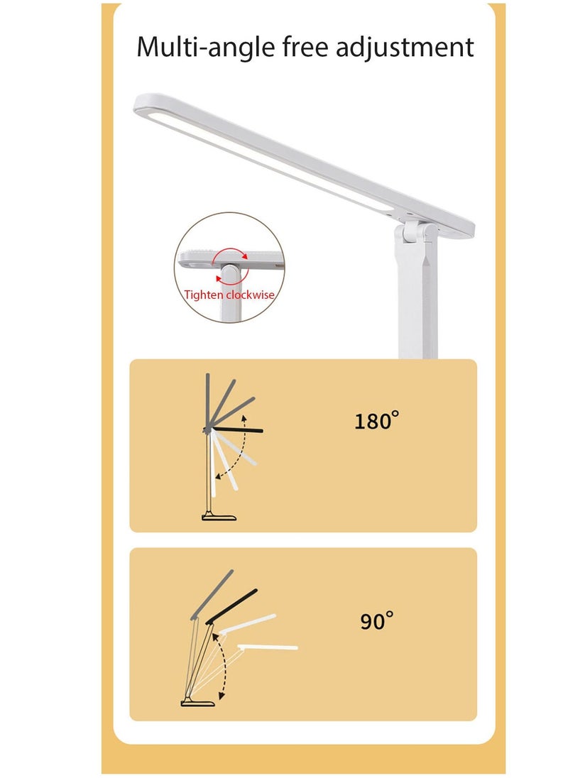 Arabest - LED Chargeable Table Lamp 3 Color Stepless Dimmable Touch Foldable Reading Eye Protection Night Light - Image 1