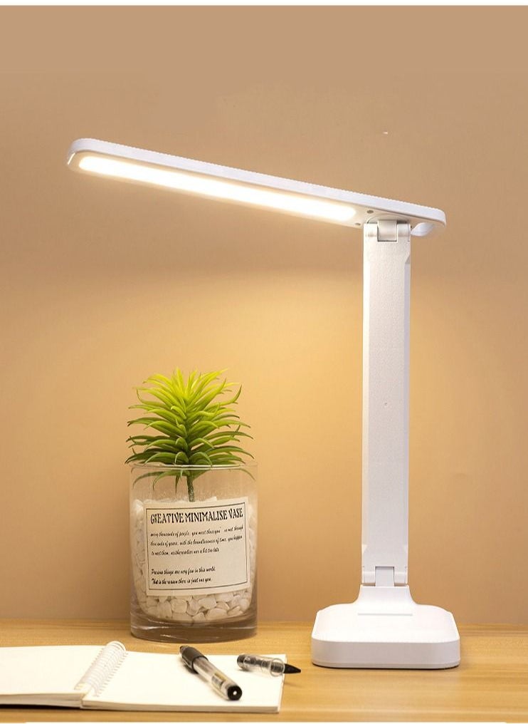 Arabest - LED Chargeable Table Lamp 3 Color Stepless Dimmable Touch Foldable Reading Eye Protection Night Light - Image 1