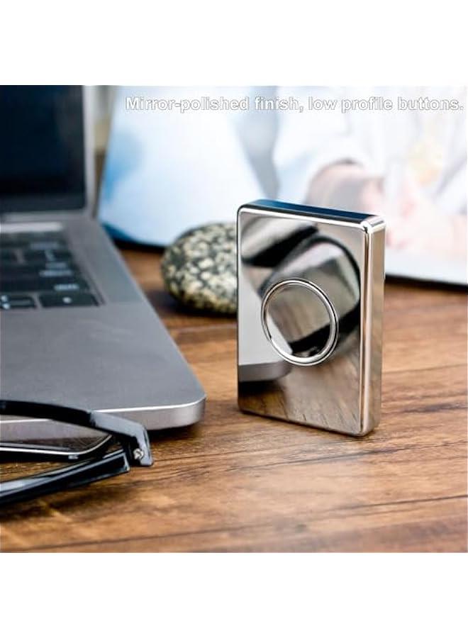 Arabest Premium Fidget Spinner (Mirror-Polished Stainless Steel), Brutalist Design, Great Stuff to Occupy Your Hand, Stress Relief Aid, The for Fidget Enthusiasts DFS-40 - Image 2