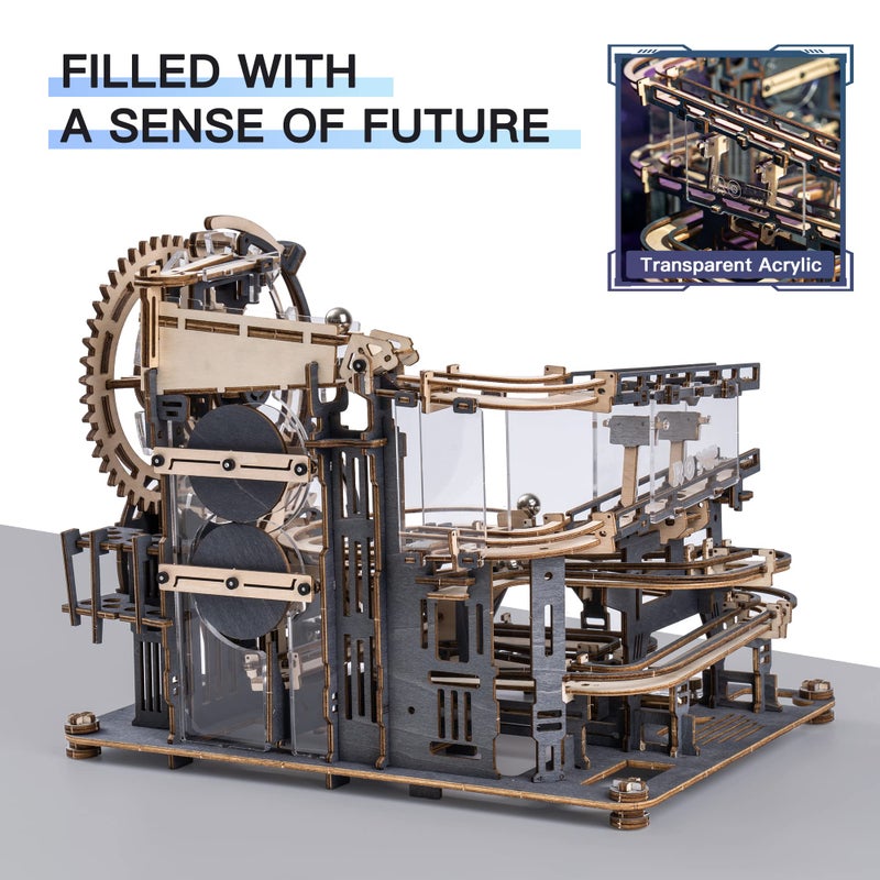 ROBOTIME 3D Puzzles Mabrle Run - LGA01 Mable Night City Wooden Model to Build - Model Building Kits for Adults - Image 5