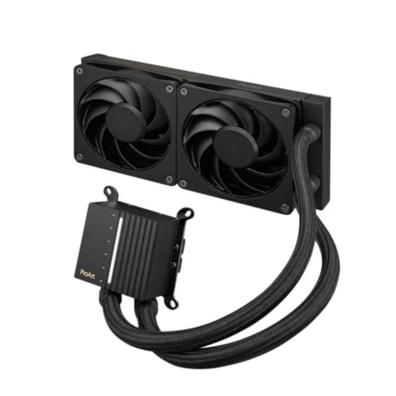 ProArt LC 240 All-in-One Liquid CPU Water Cooling for desktops, black aluminum radiator with RGB status display, quiet 3000 rpm fans, 39.5 dB A - Image 4