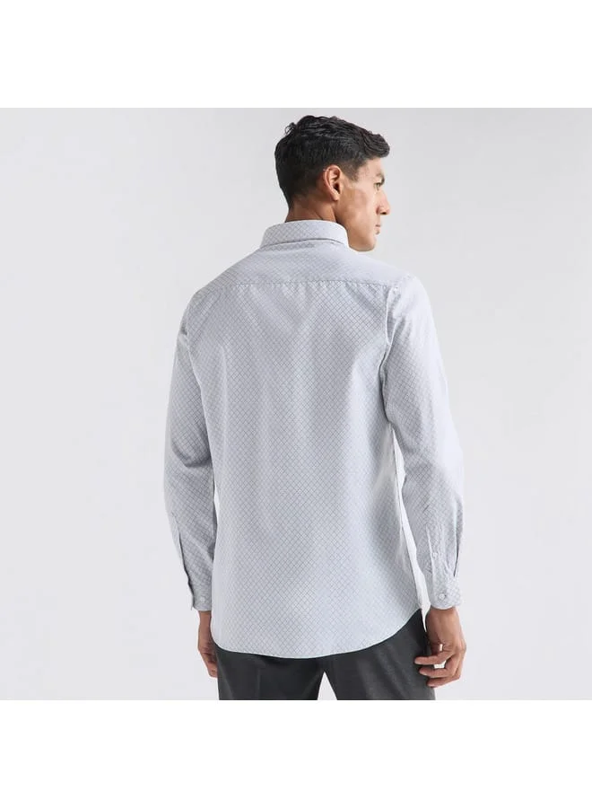 Splash FAV Regular Fit All-Over Print Shirt with Long Sleeves and Pocket