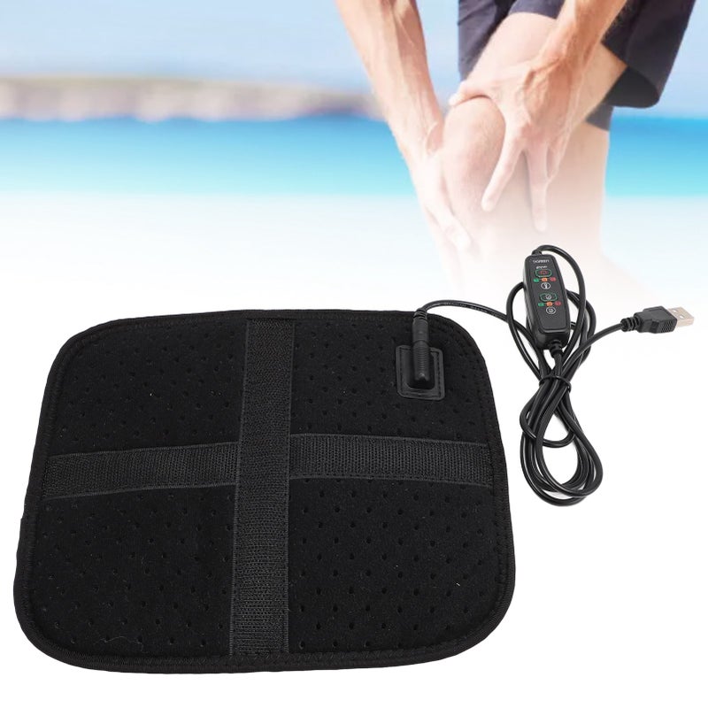 USB Heating Pad with Inner Mesh Pocket Far Infrared Carbon Fiber 3 Heating Levels 3 Timer Sore Relief Electric Heated Pad for Waist Knee - Image 3