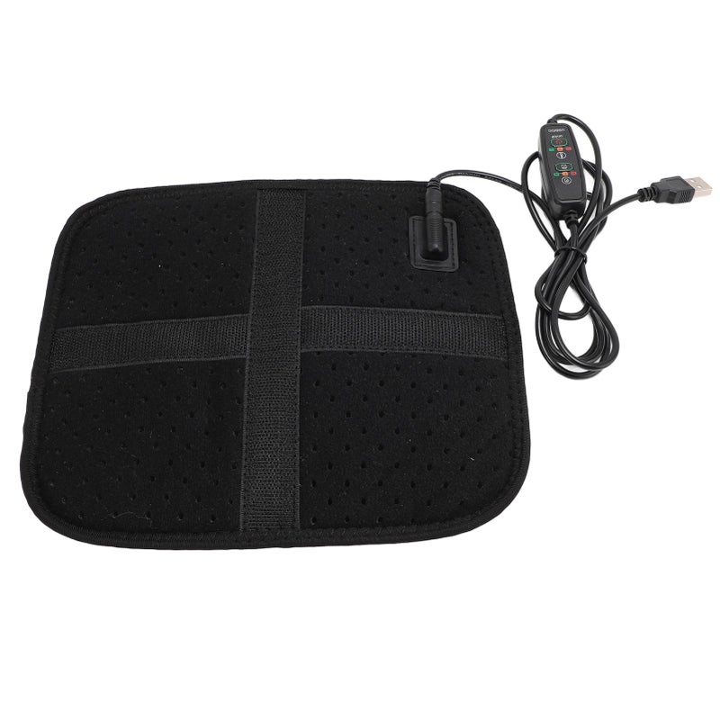 USB Heating Pad with Inner Mesh Pocket Far Infrared Carbon Fiber 3 Heating Levels 3 Timer Sore Relief Electric Heated Pad for Waist Knee - Image 4